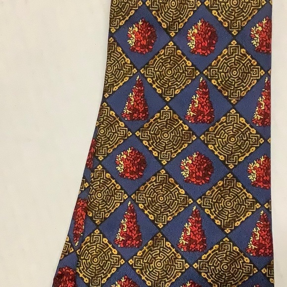 Designer Cecilia Metheny Silk Tie made in Italy - Picture 5 of 6